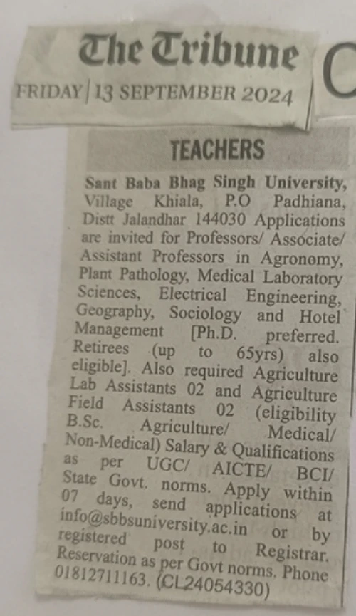 Job Advertisement Notice 8