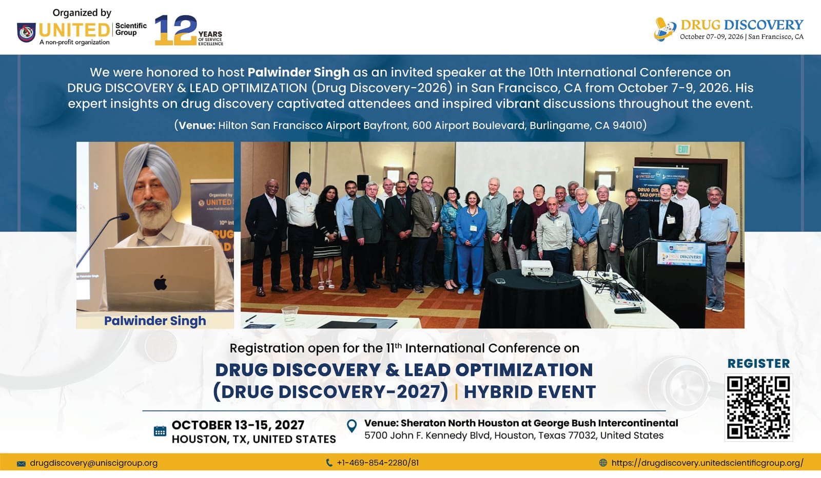 Dr. Palwinder Singh at Drug Discovery-2026